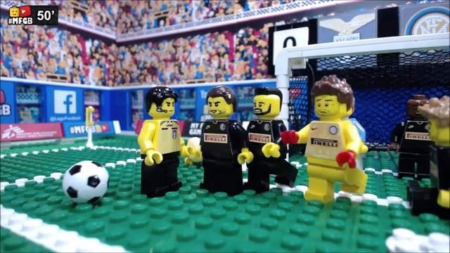 شبیه سازی بازی لاتزیو 2-1 اینتر با عروسک لگو