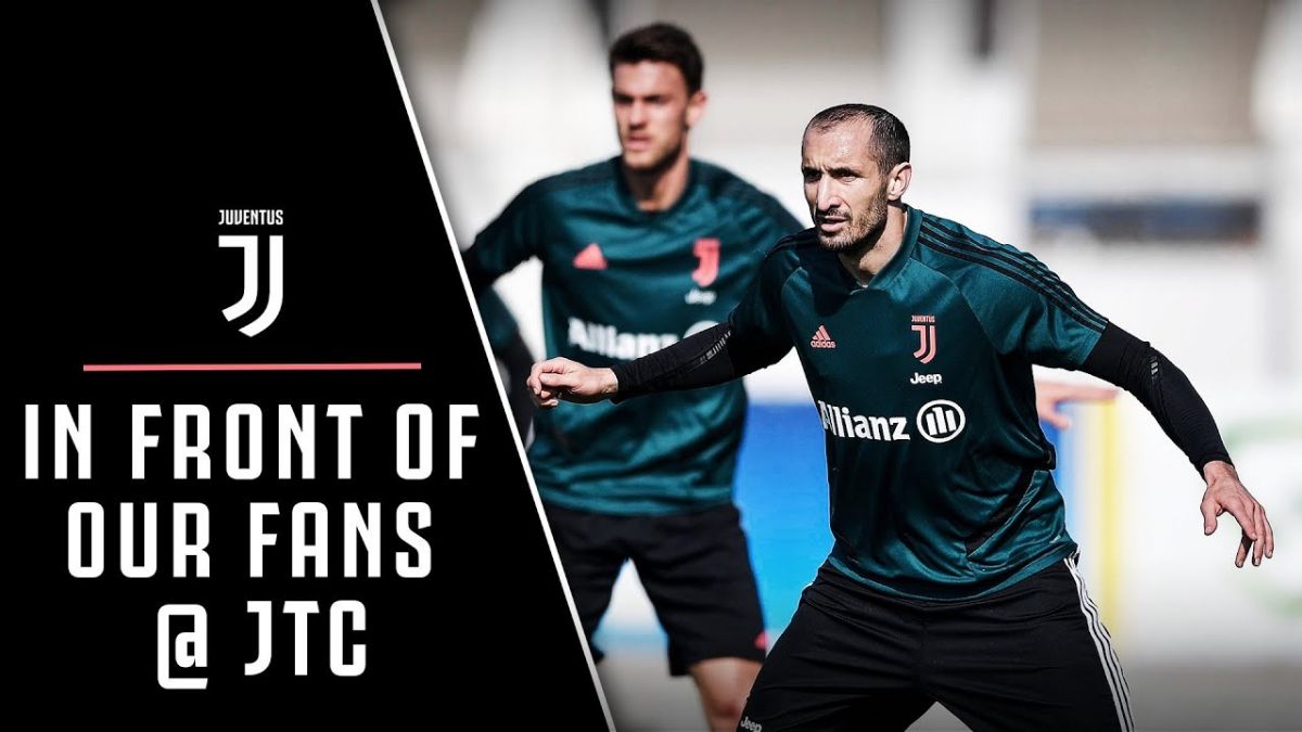 تمرین یوونتوس با حضور تماشاگران