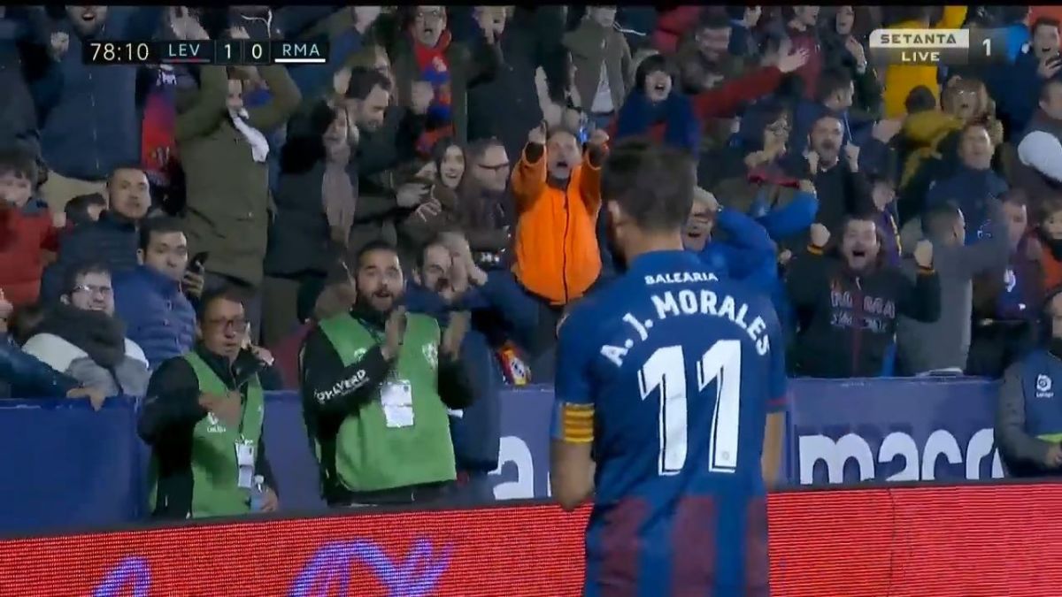 گل اول لوانته به رئال مادرید (سوپرگل مورالس)