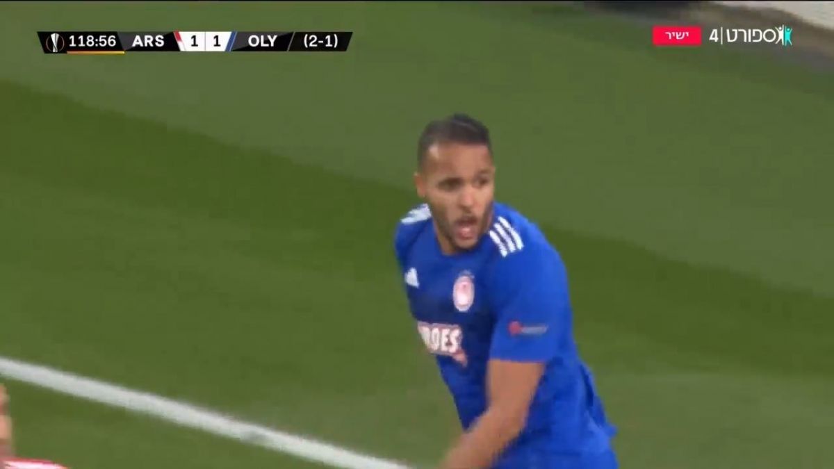 گل دوم المپیاکوس به آرسنال (یوسف العربی)