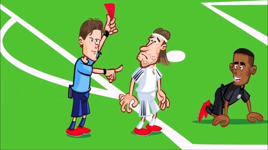 انیمیشن طنز بازی رئال مادرید 1-2 منچستر سیتی