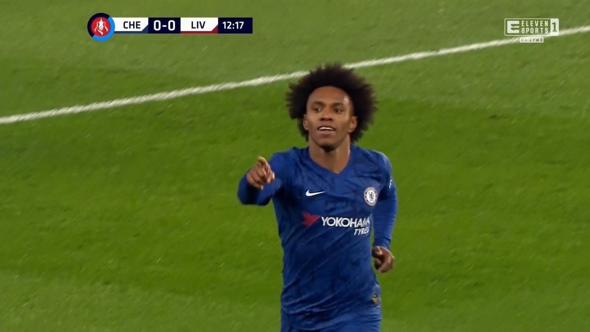 گل اول چلسی به لیورپول (ویلیان روی اشتباه آدریان)