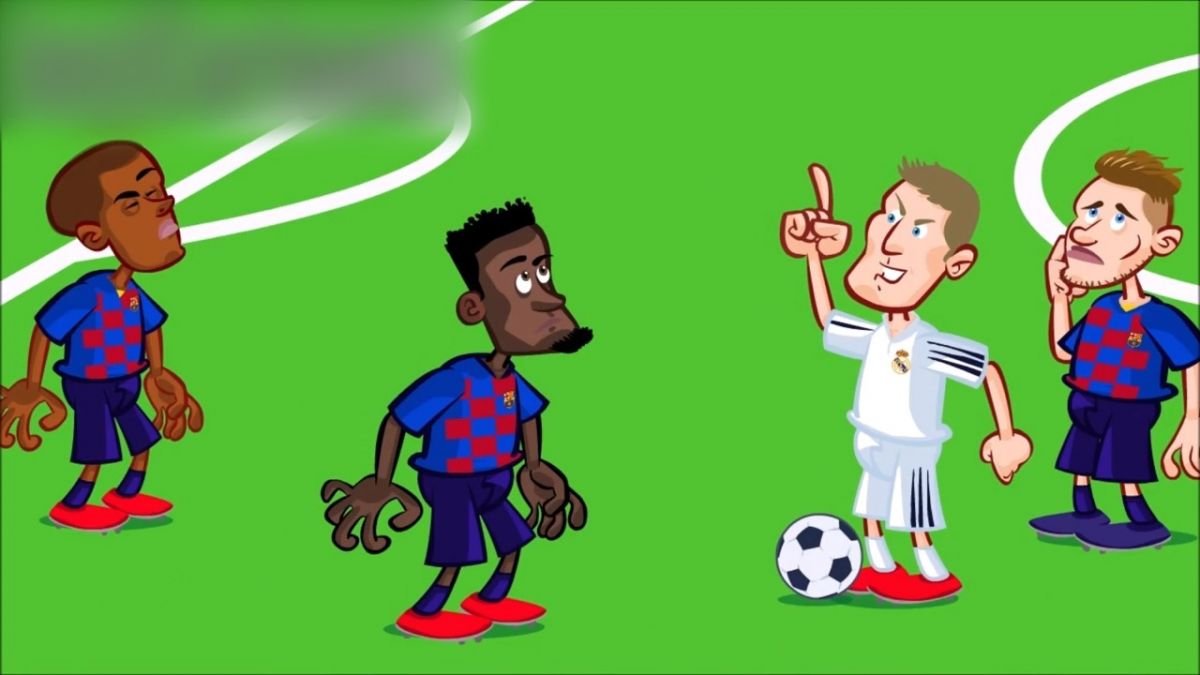 انیمیشن طنز بازی رئال مادرید 2-0 بارسلونا
