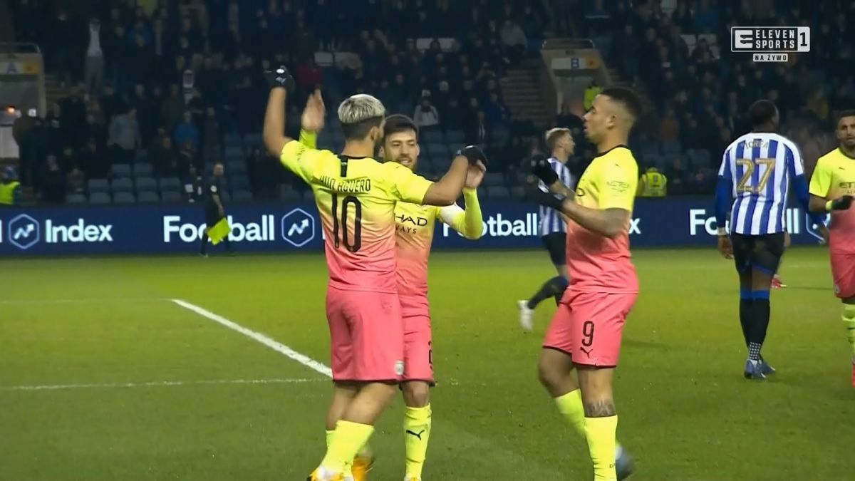 گل اول منچسترسیتی به شفیلد ونزدی (آگوئرو)