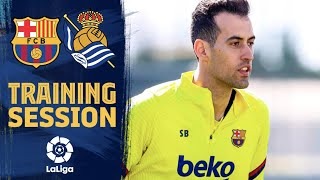 آخرین تمرین بارسلونا برای تقابل با سوسیداد