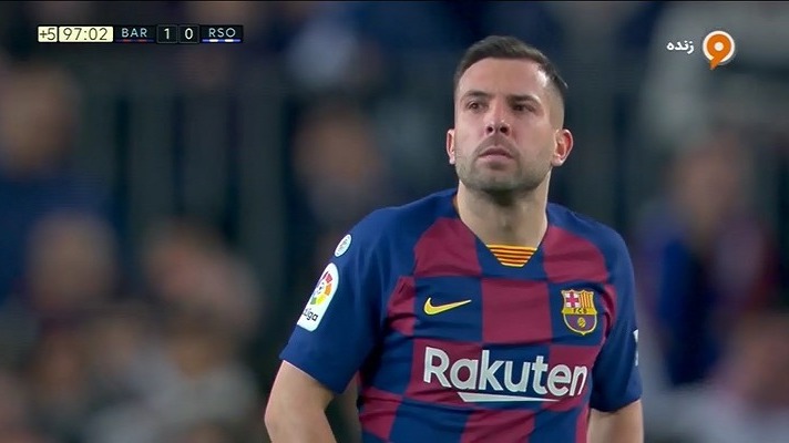 گل جوردی آلبا به رئال سوسیداد که توسط کمک داور ویدئویی مردود اعلام شد