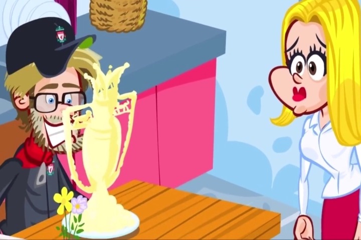 انیمیشن طنز: لیورپول و کلوپ در رویای کسب جام قهرمانی لیگ برتر انگلیس