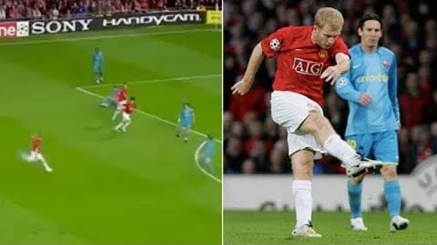 منچستریونایتد 1-0 بارسلونا؛ سوپرگل اسکولز (لیگ قهرمانان اروپا 2008)