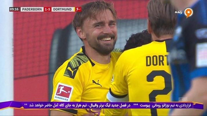 گل پنجم دورتموند به پادربورن (اشملزر)