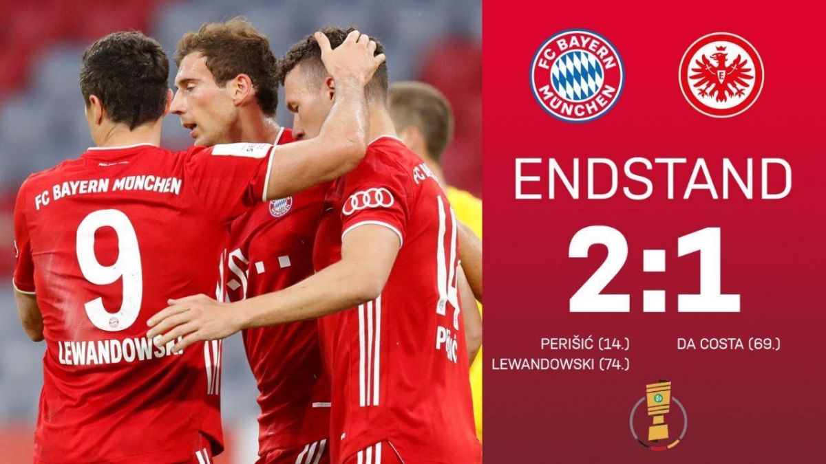 خلاصه بازی بایرن مونیخ 2-1 اینتراخت فرانکفورت (جام حذفی)