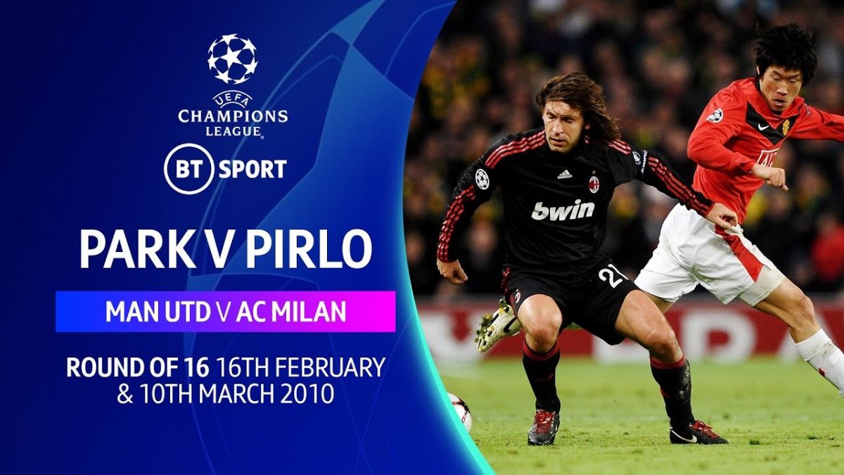 مقایسه پیرلو و پارک جی سونگ در دیدار میلان و منچستر یونایتد در سال 2010