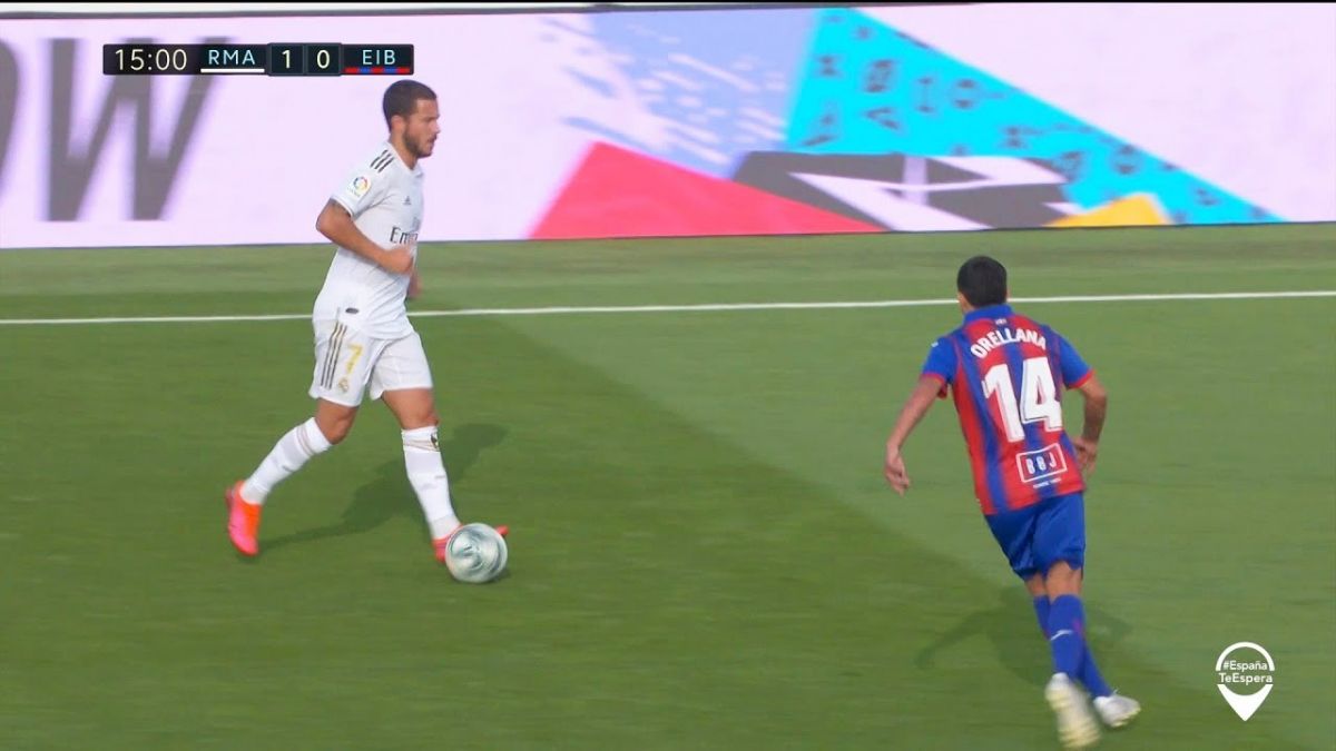 عملکرد ادن هازارد در بازی رئال مادرید 3-1 ایبار