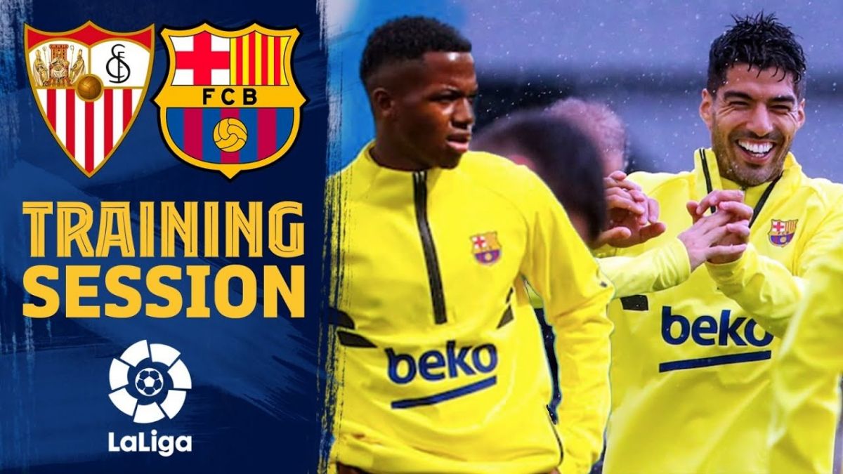 تمرین بارسلونا برای بازی با سویا (29 خرداد)