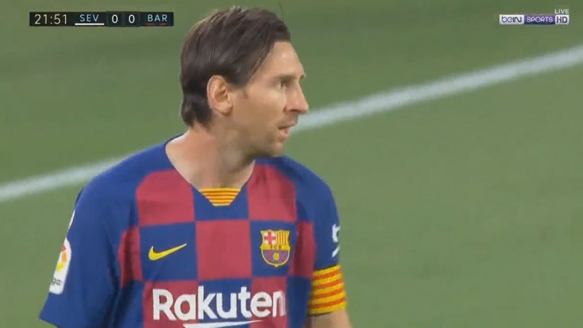 عملکرد لیونل مسی در بازی سویا 0-0 بارسلونا