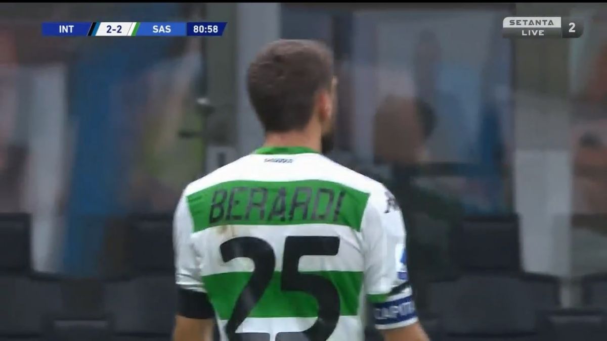 گل دوم ساسولو به اینتر (براردی - پنالتی)