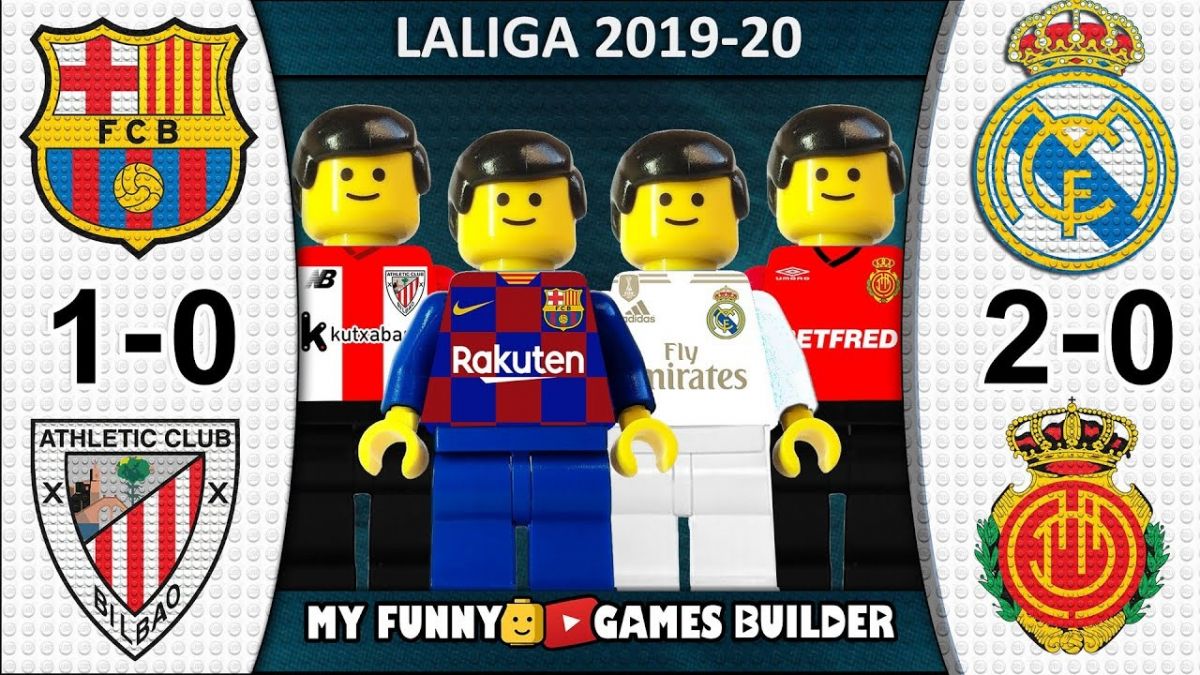 شبیه سازی بازی بارسلونا 1-0 بیلبائو و رئال مادرید 2-0 مایورکا با عروسک لگو