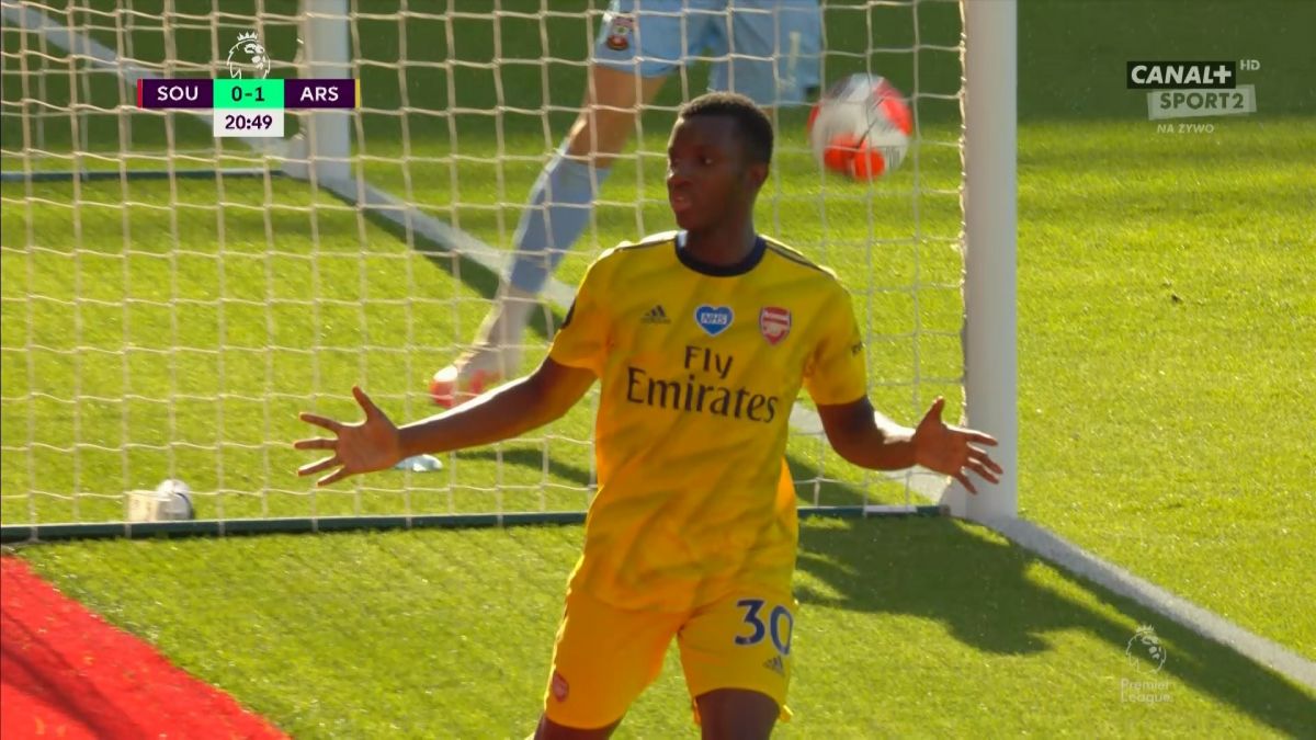 گل اول آرسنال به ساوتهمپتون (اشتباه وحشتناک گلر و گلزنی انکتیا)