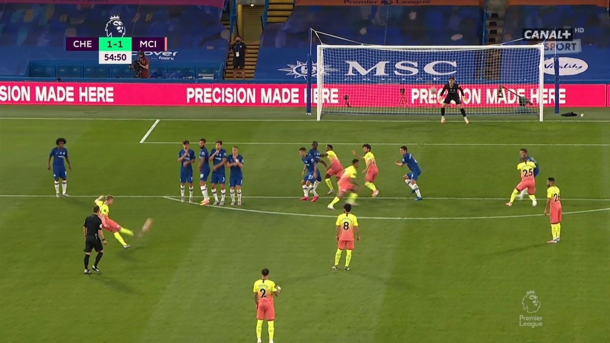 گل اول منچسترسیتی به چلسی (سوپرگل دیبروینه)