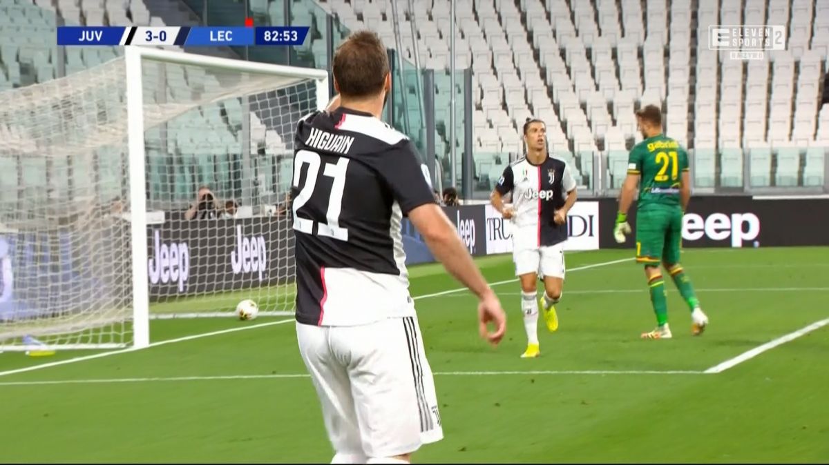 گل سوم یوونتوس به لچه (هیگواین)