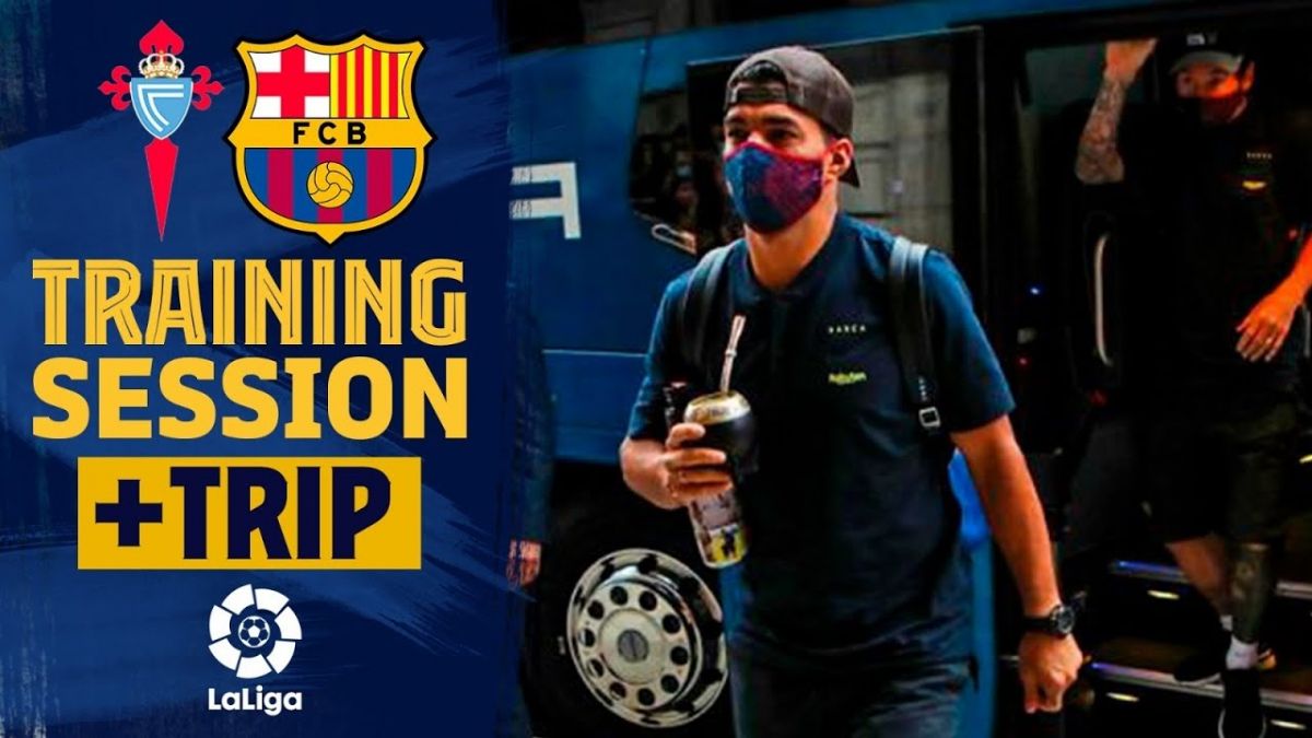 آخرین تمرین و سفر بازیکنان بارسلونا به ویگو برای بازی مقابل سلتاویگو