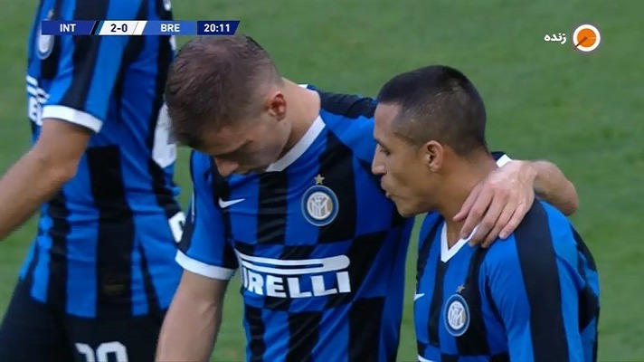 گل دوم اینتر به برشا (سانچز - پنالتی)