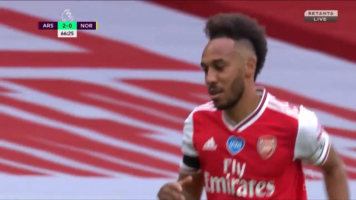 گل سوم آرسنال به نوریچ (دبل اوبامیانگ)