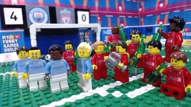 شبیه سازی بازی منچستر سیتی 4-0 لیورپول با عروسک های لگو