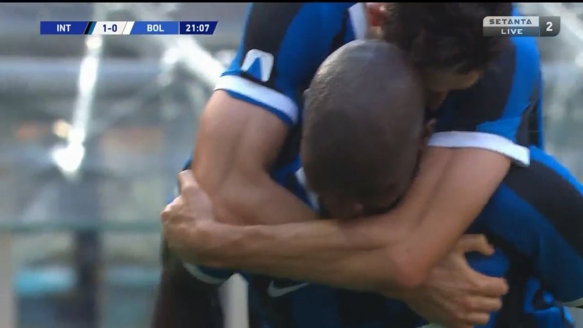 گل اول اینتر به بولونیا (لوکاکو)