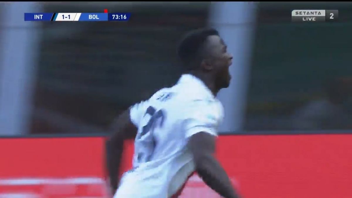 گل اول بولونیا به اینتر (موسی جوارا)