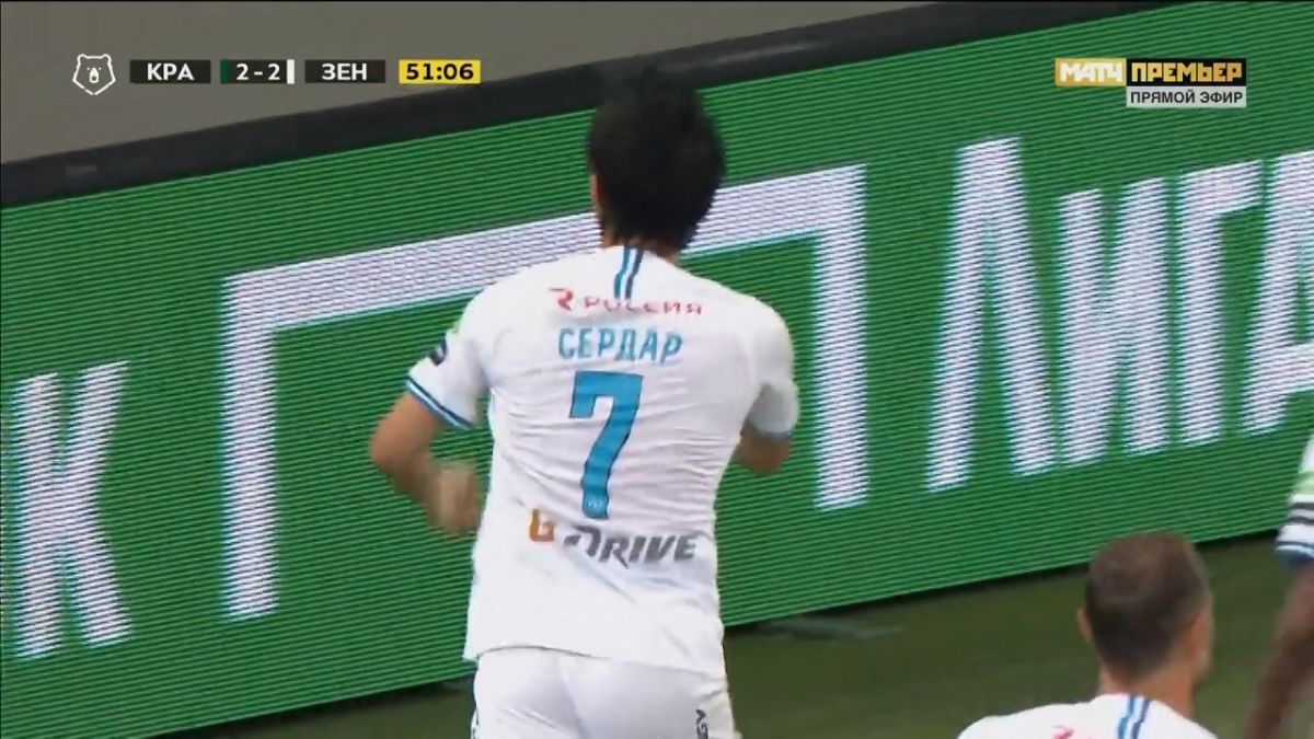 گل سوم زنیت به کراسنودار با دبل سردار آزمون