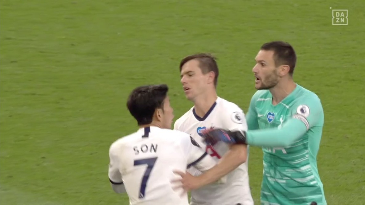 درگیری سون و لوریس در دیدار تاتنهام و اورتون