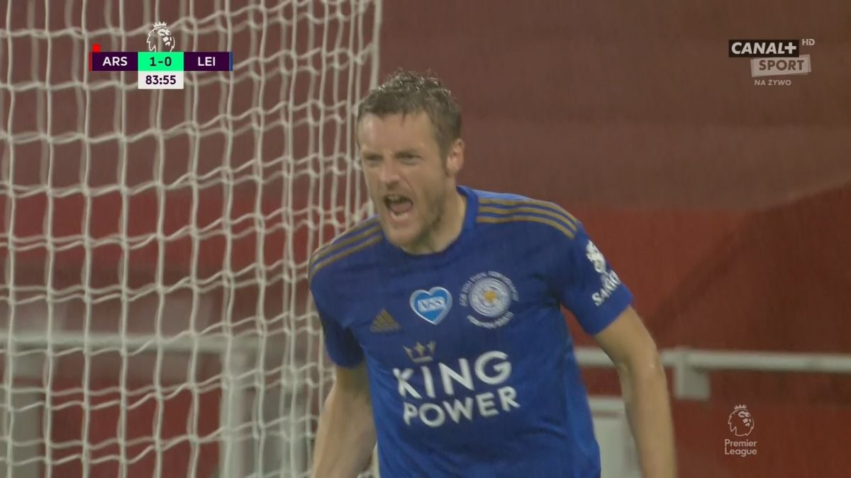 گل اول لستر سیتی به آرسنال (جیمی واردی)