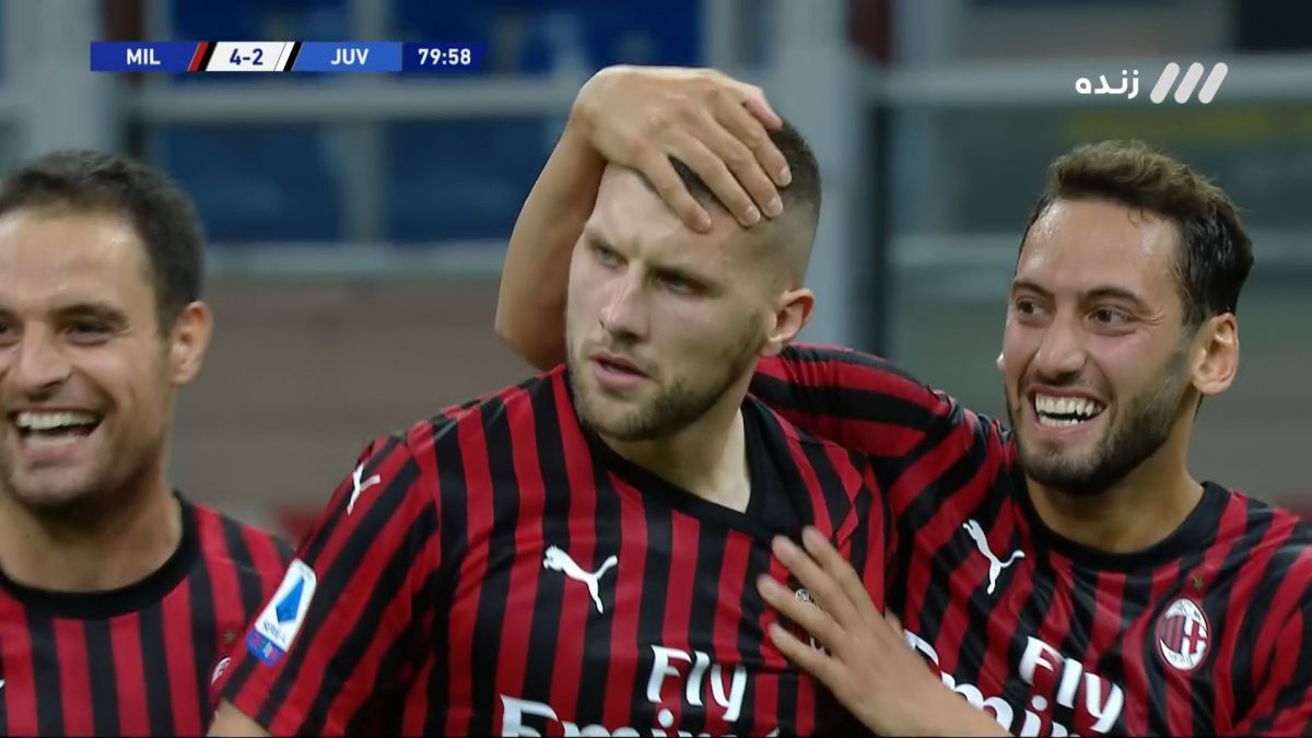 گل چهارم میلان به یوونتوس (آنته ربیچ)