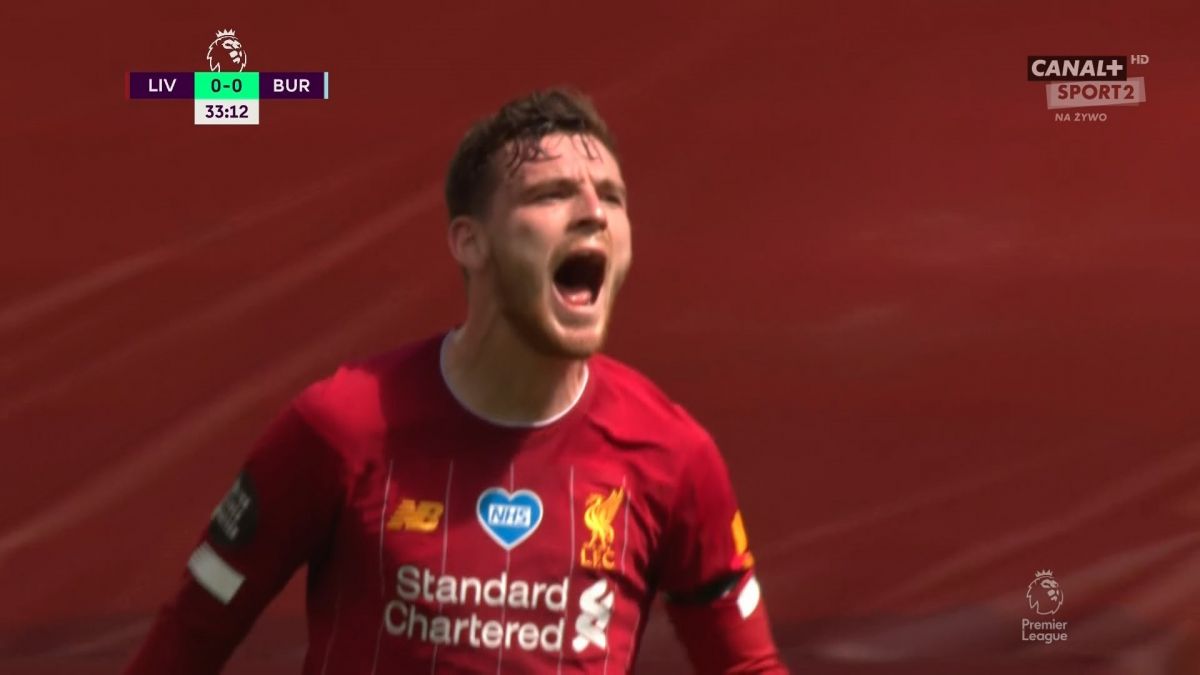 گل اول لیورپول به برنلی (رابرتسون)