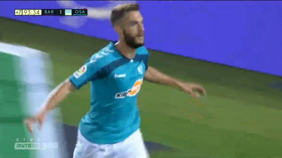 گل دوم اوساسونا به بارسلونا (روبرتو تورس)