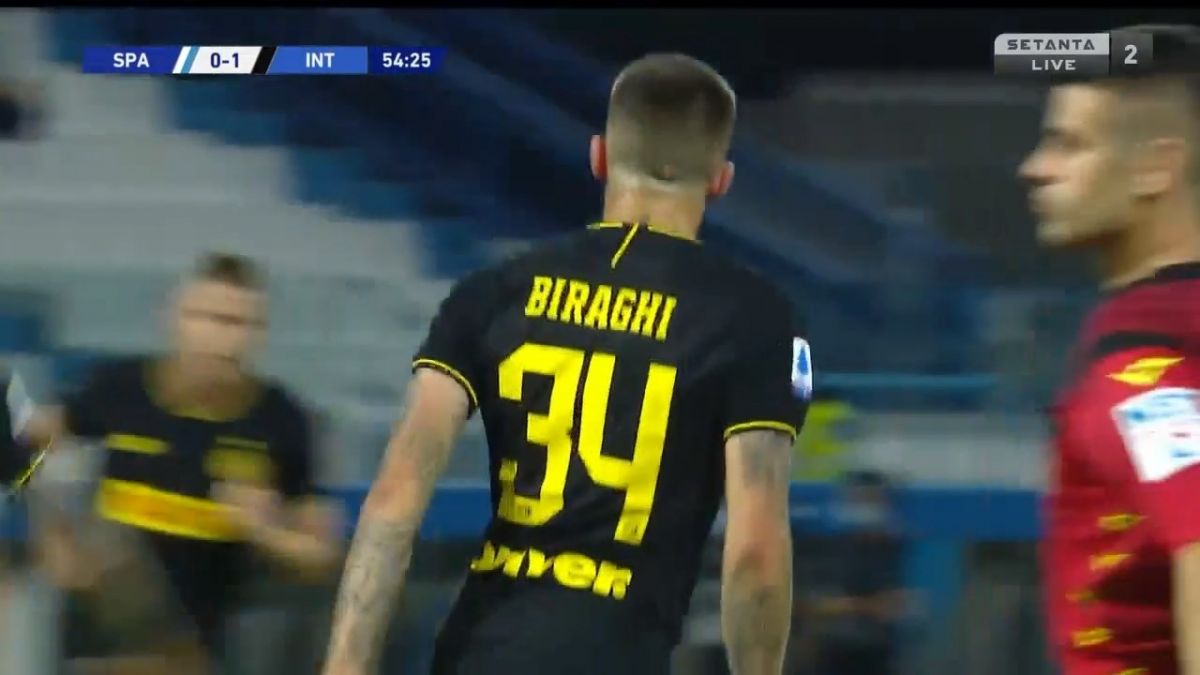 گل دوم اینتر به اسپال (بیراگی)