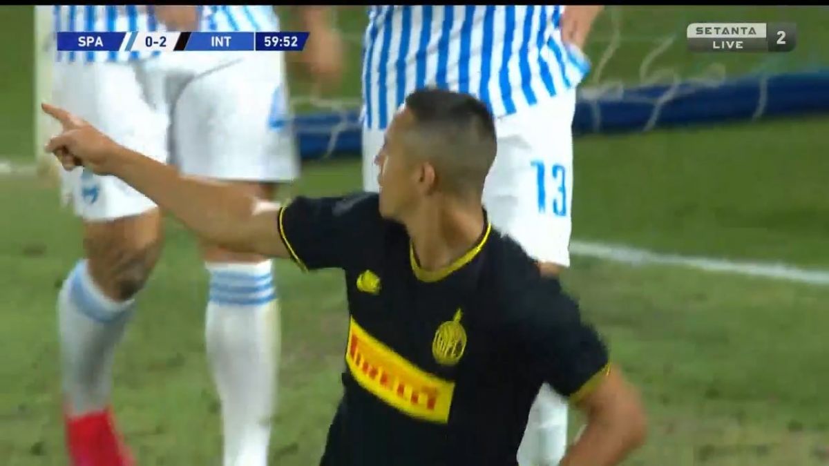 گل سوم اینتر به اسپال (سانچز)