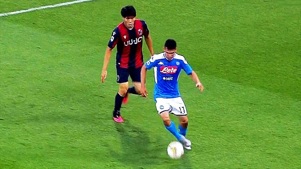 حرکات تکنیکی بازیکنان در بازی ناپولی 1-1 بولونیا