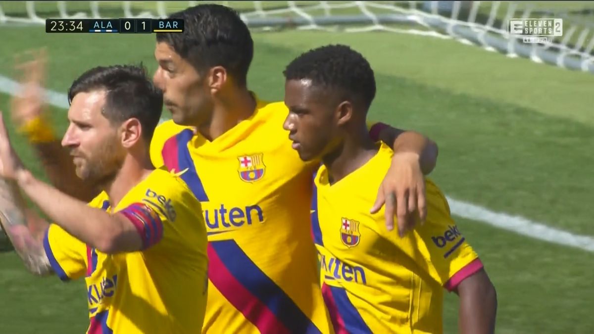 گل اول بارسلونا به دپورتیوو آلاوز (فاتی)