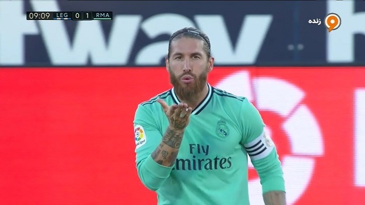 گل اول رئال مادرید به لگانس (راموس)