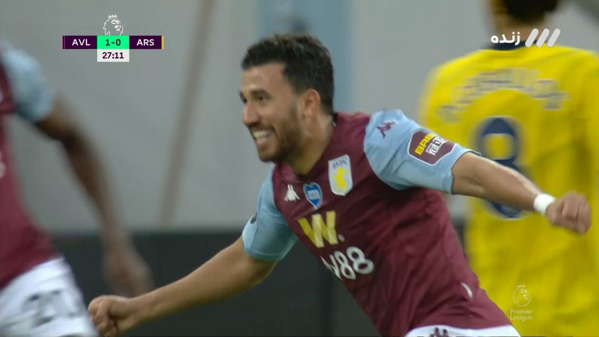 گل اول استون ویلا به آرسنال (ترزگه)