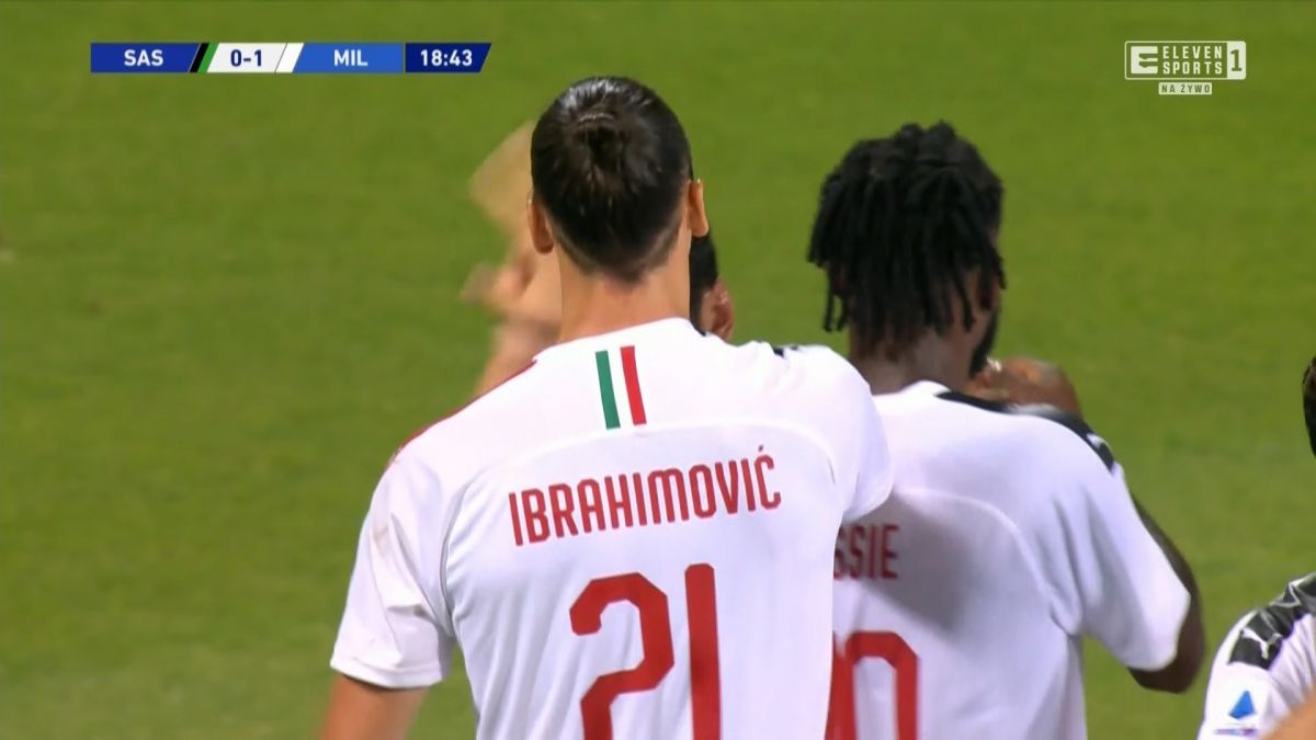 گل اول میلان به ساسولو (ابراهیموویچ)