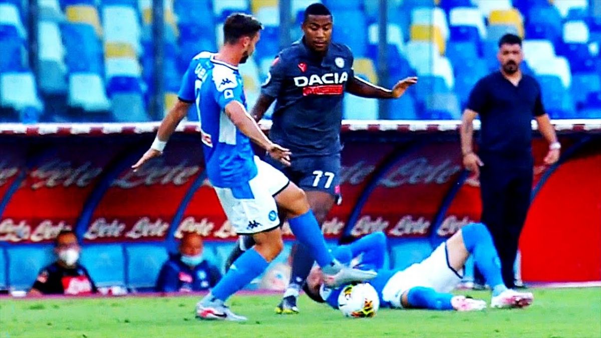 حرکات تکنیکی بازیکنان در بازی ناپولی 2-1 اودینزه