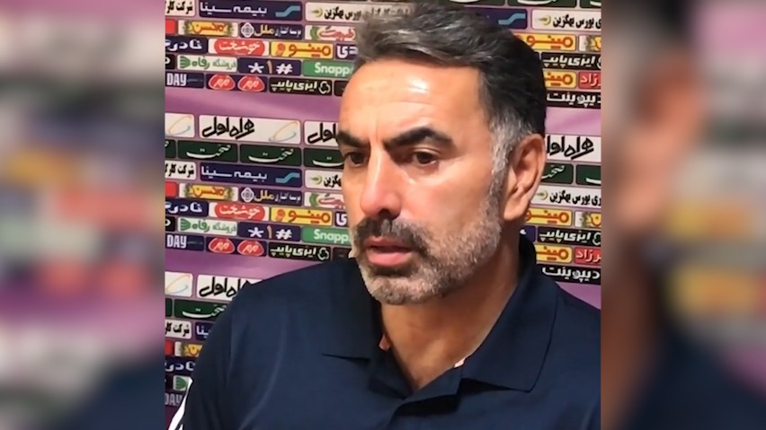 کنفرانس خبری محمود فکری سرمربی نساجی پیش از بازی با استقلال
