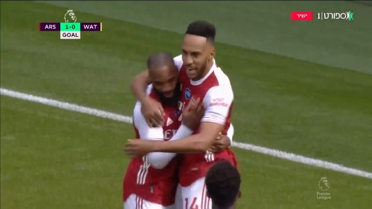 گل اول آرسنال به واتفورد (اوبامیانگ - پنالتی)