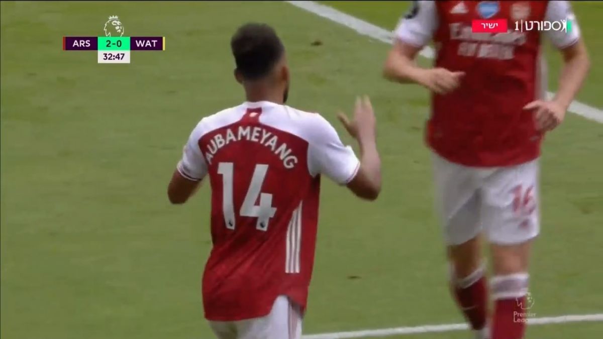 گل سوم آرسنال به واتفورد (گل زیبای اوبامیانگ)