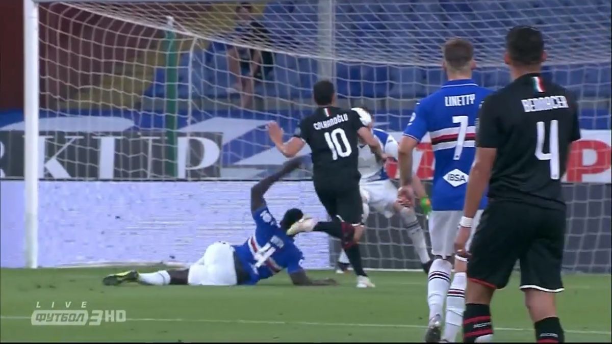 گل دوم میلان به سامپدوریا (چالهان اوغلو)