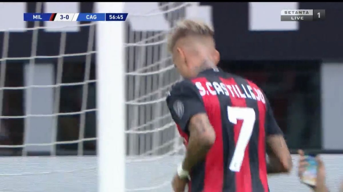 گل سوم میلان به کالیاری (کاستیخو)