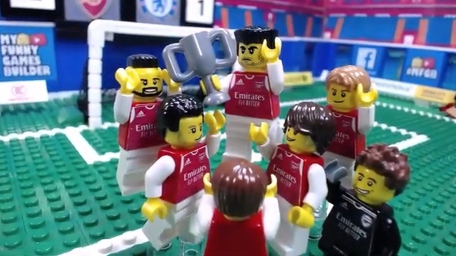 شبیه سازی بازی آرسنال 2-1 چلسی با عروسک لگو