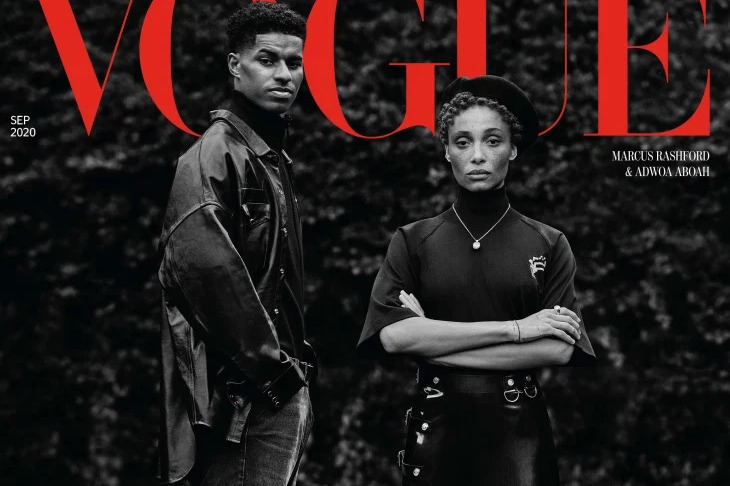 تیپ و ژست جالب رشفورد روی جلد مجله مشهور Vogue